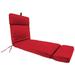 Jordan Manufacturing Sunbrella 72 x 22 Jockey Red Solid Rectangular Outdoor Chaise Lounge Cushion with Ties and Hanger Loop