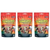Higgins 3 Pack of Sunburst Gourmet Natural Bird Treats 5 Ounces Each True Fruits Flavor for Conures Parrots and Macaws