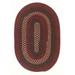 Colonial Mills 7 x 9 Russet Red Handmade Reversible Oval Area Throw Rug