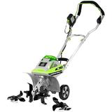 Earthwise TC70040 11-Inch 40 Volt Lithium Ion Cordless Electric Tiller/Cultivator with Adjustable Tines