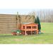 TRIXIE Deluxe Weatherproof Outdoor 2-Story Large Wooden Small Animal Hutch Run Tray Brown