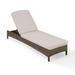 Crosley Furniture Bradenton Fabric Patio Chaise Lounge in Brown/Sand
