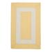 Colonial Mills 2 x 3 Yellow and White Braided Rectangular Area Throw Rug