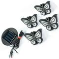 Ideaworks-LED Butterfly Lights-Sets of 4-Solar Powered-Automatically Turns On at Dusk & Off at Dawn-Space Each Light up to 32â€�-Easy Installation