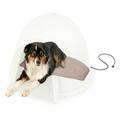 K&H Pet Products Lectro-Soft Igloo Style Heated Dog Bed Tan Large 17.5 X 30 Inches