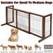 Adjustable Freestanding Pet Gate 39.8 -71.2 Sturdy Solid Wood Dog Gate for Indoor Stairs