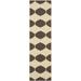 SAFAVIEH Courtyard Elwyn Geometric Trellis Indoor/Outdoor Runner Rug 2 3 x 12 Beige/Chocolate