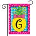 Pineapple Monogram Letter G Garden Flag Briarwood Lane 12.5 x 18