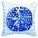 Betsy Drake NC989 18 x 18 in. Blue Sand Dollar No Cord Pillow