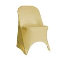 Your Chair Covers - Spandex Folding Chair Cover Champagne for Wedding Party Birthday Patio etc.