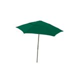 Fiberbuilt Home 7.5 ft. Hex Beach Umbrella 6 Rib Push Up Natural Oak with Forest Green Spun Poly Canopy