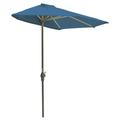 Blue Star OFF-THE-WALL BRELLA Sunbrella Half Umbrella 7.5 -Width Pacific Blue Canopy