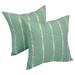 Blazing Needles 17-inch Outdoor Spun Polyester Throw Pillows (Set of 2) - Maxfield Aqua