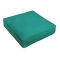 Humble and Haute Sunbrella Canvas Teal Corded Indoor/ Outdoor Deep Seating Chair Cushion 30 in w x 27 in d