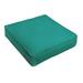 Humble and Haute Sunbrella Canvas Teal Corded Indoor/ Outdoor Deep Seating Chair Cushion 30 in w x 27 in d