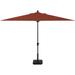 Amauri Outdoor Living - Laguna Cove 10 x 6.5 Rect Auto TiltMarket Umbrella Black Sapphire Frame Sunbrella Terracotta Shade