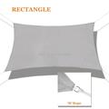 Sunshades Depot 9 x 23 Sun Shade Sail Rectangle Permeable Canopy Light Gray / Light Grey Custom Size Available Commercial Standard