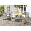 Safavieh Carson 4-Piece Outdoor Set Grey Wash/Beige