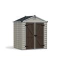 Palram - Canopia SkyLight 6 x 5 Polycarbonate/Aluminum Storage Shed - Tan/Brown
