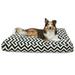 Majestic Pet Chevron Rectangle Dog Bed Treated Polyester Removable Cover Black Large 44 x 36 x 5