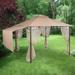 Garden Winds Replacement Canopy Top Cover and Netting Set for the Garden House Gazebo -RipLock 350