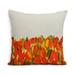 Simply Daisy 16 x 16 Sunset Tulip Orange Floral DecorativeOutdoor Pillow