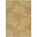 SAFAVIEH Courtyard Adrian Floral Indoor/Outdoor Area Rug 5 3 x 7 7 Gold/Natural