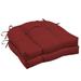 Arden Selections Outdoor Wicker Chair Cushion 2 pack 18 x 20 Ruby Red Leala