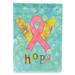 Carolines Treasures SB3095GF Hope Angel Breast Cancer Pink Ribbon Flag Garden Size Small multicolor