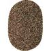 Rhody Rug SA38R048X072 Sandi 4 x 6 ft. Tweed Indoor-Outdoor Oval Braided Rug Brown