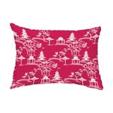 Simply Daisy 14 x 20 Chinapezka Pink/Fuchsia Floral Decorative Outdoor Pillow