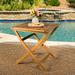 Bristle Outdoor Foldable Acacia Wood Bistro Table Natural Finish