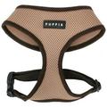 Puppia Soft Dog Harness No Choke Over-The-Head Triple Layered Breathable Mesh Adjustable Chest Belt and Quick-Release Buckle Beige Small