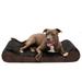 FurHaven Pet Dog Bed | Cooling Gel Memory Foam Orthopedic Ultra Plush Luxe Lounger Pet Bed for Dogs & Cats Chocolate Large