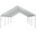 King Canopy Hercules 18 x 27 2-Inch Steel Frame 10-Leg Carport White