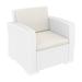 Compamia Monaco Outdoor Club Chair in White with Cushion