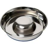 OurPets DuraPet Slow Feed Premium Stainless Steel Dog Bowl Large (6.0 Cups) Silver