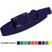 DogLine - Biothane Waterproof Dog Collar Strong Coated Nylon Webbing with Black Hardware Odor-Proof for Easy Care Clean High Performance Fits Small Medium Large Dogs(Purple: L: 15 - 18 |W 3/4 )