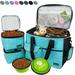 PetAmi Dog Travel Bag Travel Pet Bag Organizer Dog Food Travel Bag with Food Container and Bowls Dog Travel Supplies Gift Accessories for Weekend Camping Dog Cat Diaper Bag(Sea Blue Large)