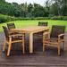 International Home Amazonia Teak 5 Piece Patio Dining Set