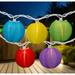 Northlight 10-Count Multi-Color Round Lantern Patio String Light Set 7.25ft. White Wire