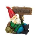 Eastwind Gifts Welcome Gnome Solar Statue