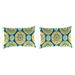 Jordan Manufacturing Capri Medallion Rectangular Outdoor Knife Edge Toss Pillow - Set of 2