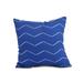 Simply Daisy 20 x 20 Harlequin Stripe Geometric Print Outdoor Pillow Royal Blue