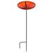 Achla Designs 14 In Hand Blown Crackle Glass Birdbath w/ Stake Red