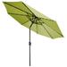 Deluxe Solar Powered LED Lighted Patio Umbrella - 9 - By Trademark Innovations (Light Green)