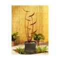 John Timberland Tiered Copper Leaves Modern Cascading Tiered Leaves Outdoor Floor Water Fountain 41 for Yard Garden Patio Deck Porch Balcony Roof