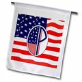 3dRose Patriotic Art Deco Monograms- Initial Letter P - Garden Flag 12 by 18-inch