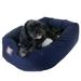 Majestic Pet Sherpa Poly/Cotton Bagel Pet Bed for Dogs Calming Dog Bed Washable Small Blue