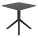 Compamia Sky 27 inch Square Dining Table in Black Finish